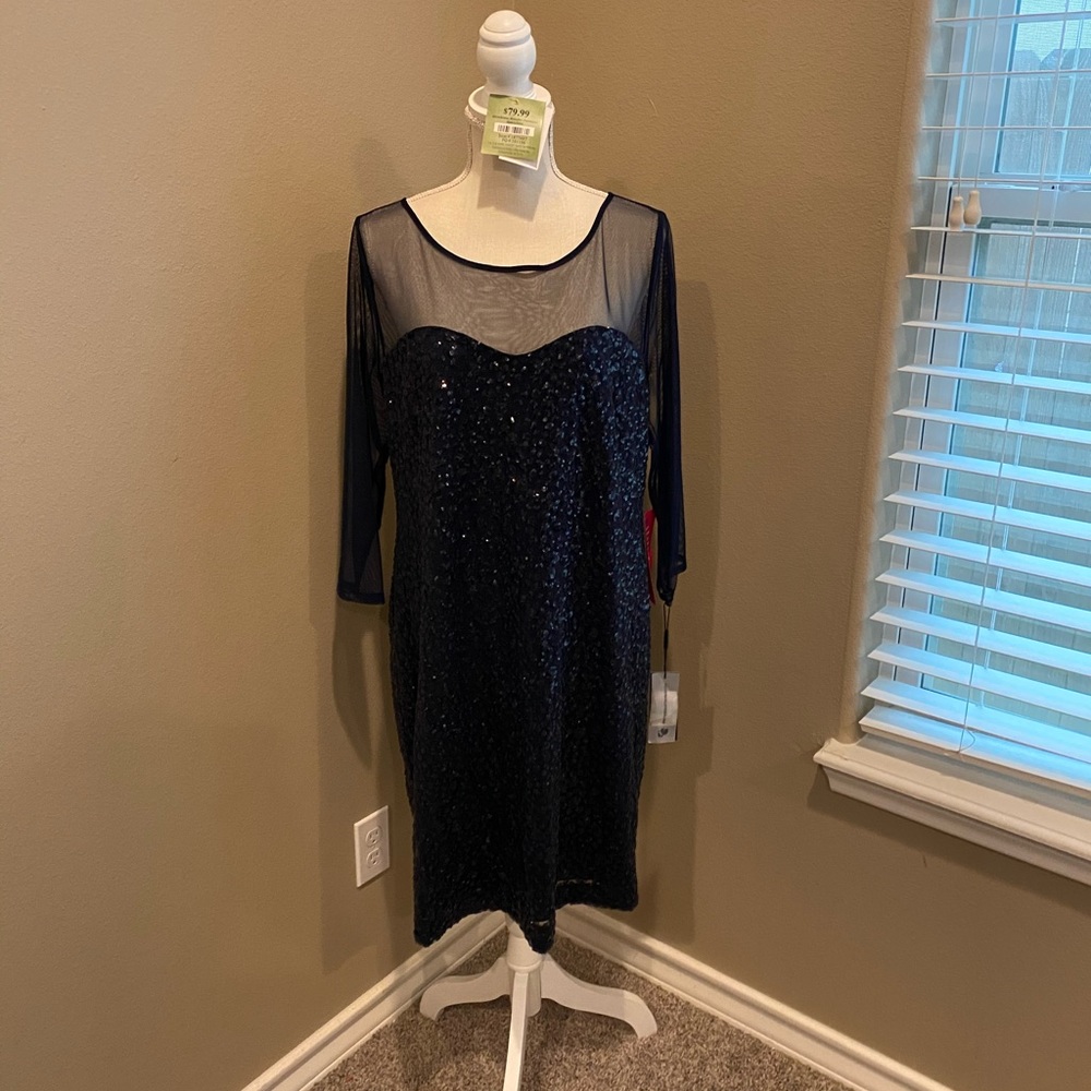 Beautiful Navy blue dress with sequence ⚜️❤️